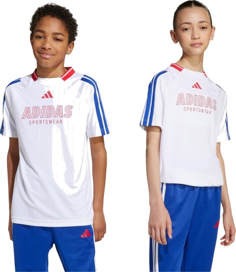 adidas Sportswear J Hot Tee White 128 adidas Sportswear J Hot Tee White 128