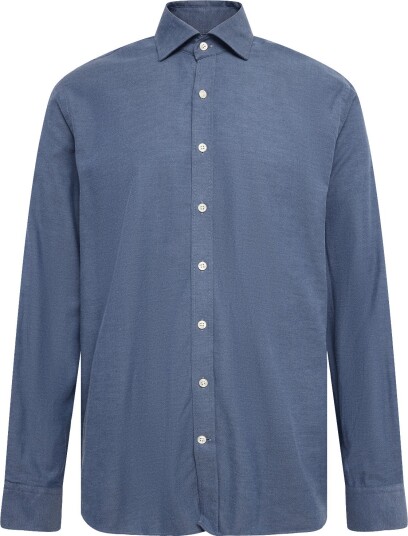Oscar Jacobson Reg Fit Cut Away Brushed Flannel Blue 39