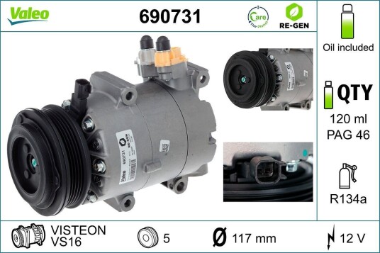 AC-kompressor VALEO 690731