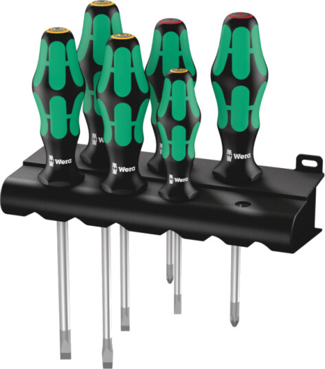 Wera 334/6 Kraftform Plus Lasertip Skrutrekkersett med 6 Deler Wera 334/6 Kraftform Plus Lasertip Skrutrekkersett med 6 Deler