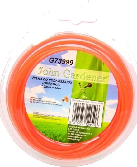 Geko Spoletråd Til Trimmer Rund 1,3 Mm X 15 M 120