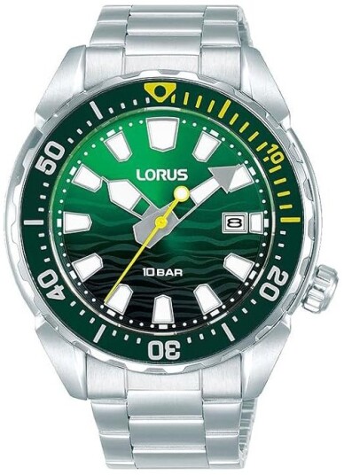 Lorus Herreklokke RH949RX9 Sports Grønn/Stål Ø41 mm Lorus Herreklokke RH949RX9 Sports Grønn/Stål Ø41 mm