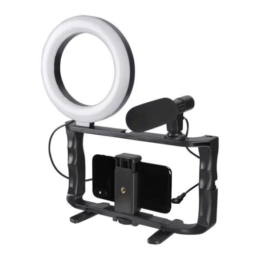 GadgetMonster Vlogging Kit med LED och mikrofon