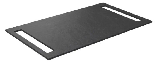 Korsbakken Benkeplate HPL med 2 Side Håndkleholder Svart / Sider 80cm Korsbakken Benkeplate HPL med 2 Side Håndkleholder Svart / Sider 80cm