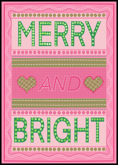 Merry and Bright Christmas Plakat Plakat / 50x70cm
