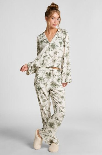 Hunkemöller Petite Pyjamabukse Storylover Hvit