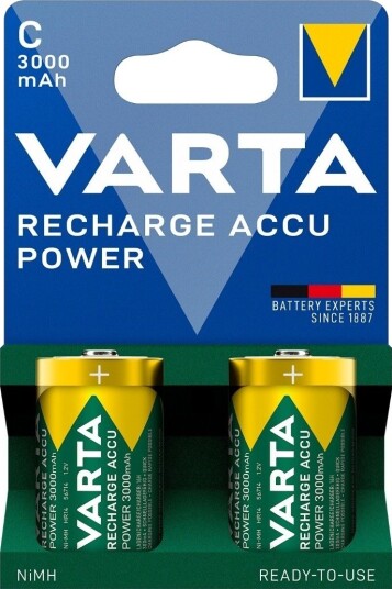 Varta 3000mAh C Oppladbare Batterier 2-pack Varta 3000mAh C Oppladbare Batterier 2-pack
