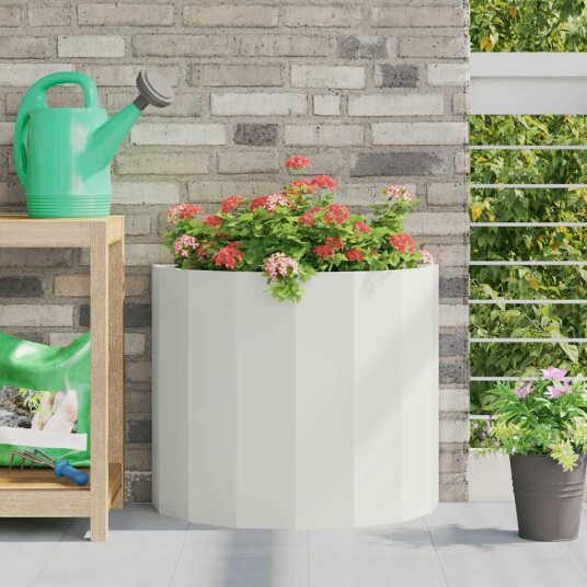 vidaXL Plantekassed Hvit 60 x 30 x 50 cm Stål
