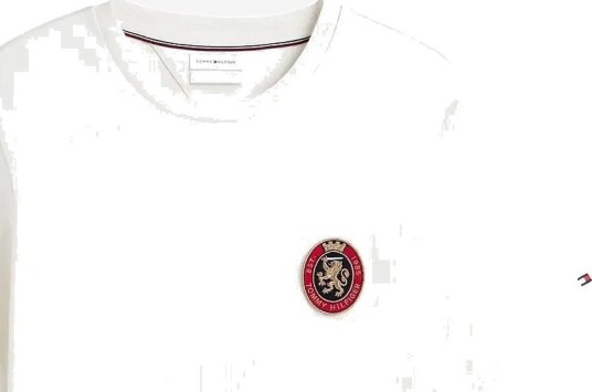 Tommy Hilfiger Light Interlock Pocket Crest Tee IVORY PETAL M