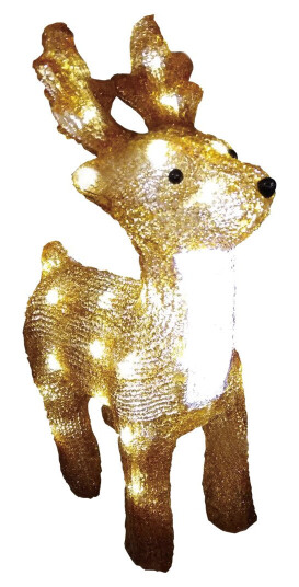 KULZ BRUNT REINSDYR 42 CM AKRYL 40 LED KUANRDEER42CM