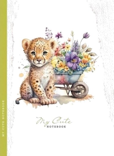 Dekorativ Notatbok 143X200/48K Ruter Tw Cheetah |