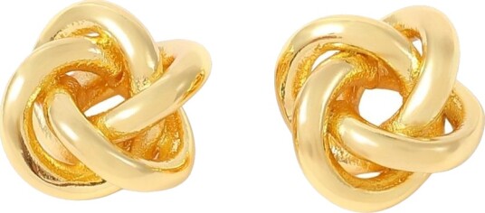 Timi Of Sweden Ebba Mini Knot Gold Stud Earrings