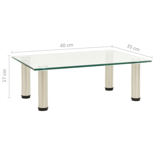 vidaXL TV-benk gjennomsiktig 40x35x17 cm herdet glass vidaXL TV-benk gjennomsiktig 40x35x17 cm herdet glass