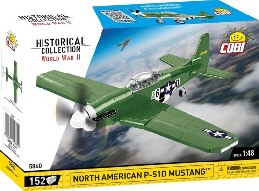 Cobi Historical Collection WWII Byggesett 152 Deler North American P-51D Mustang