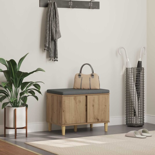 vidaXL Gangbenk Artisan Eik 60 x 38 x 46 cm vidaXL Gangbenk Artisan Eik 60 x 38 x 46 cm