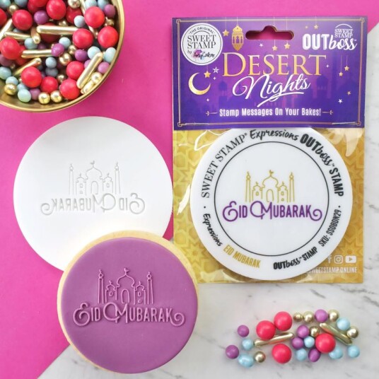 Sweet Stamp Embosser Outboss Eid Mubarak Moské Mini 