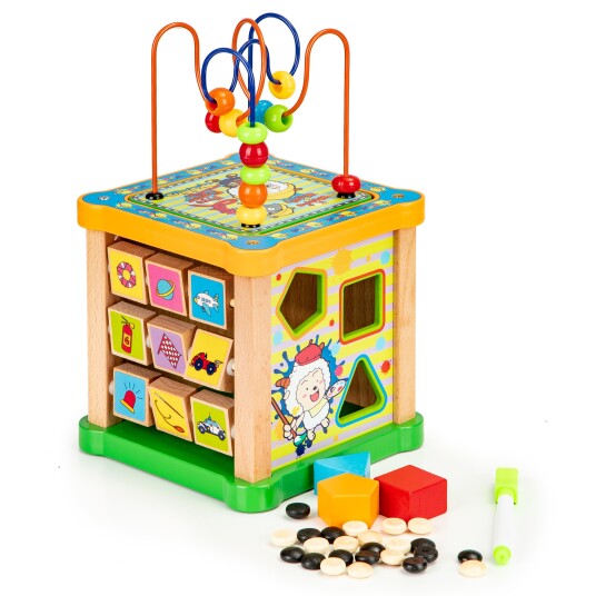 Trekloss utdanningsleke tavle sorter mula ECOTOYS Trekloss utdanningsleke tavle sorter mula ECOTOYS