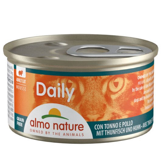 Almo Nature Daily Økonomipakke Menu 24 X 85 G Mousse Med Tunfisk Og Kylling