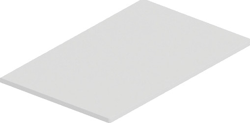 Cosmic benkeplate (MDF) matt hvit