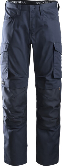 Snickers Workwear 6801 Arbeidsbukse marineblå knebeskyttelseslomme Marineblå, Klær