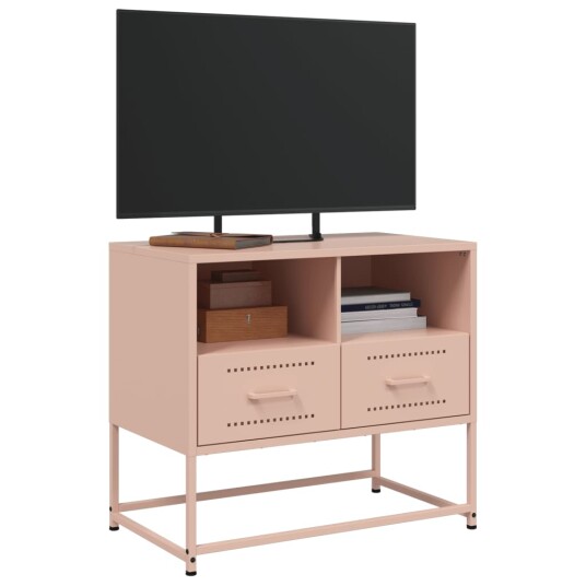 TV-benk rosa 68x39x60,5 cm stål 846549