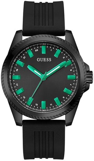 Guess Herreklokke GW0639G4 Champ Sort/Gummi Ø44 mm