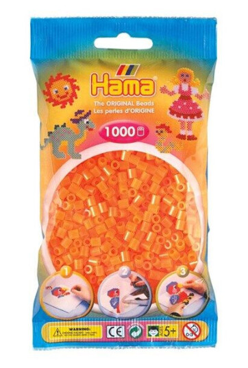 Hama Ironing beads-Oransje Neon (038) 1000pcs. Hama Ironing beads-Oransje Neon (038) 1000pcs.
