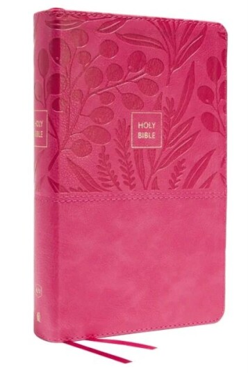 KJV, Personal Size Large Print Single-Column Reference Bible, Leathersoft, Pink, Red Letter, Comfort av Thomas Nelson