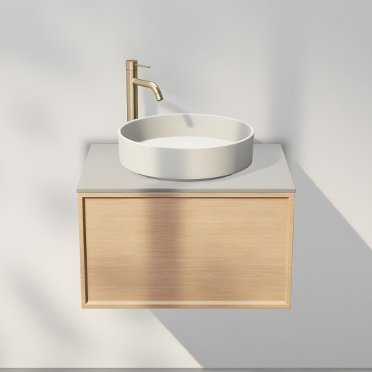 INR Iconic Nordic Rooms Air Wood Servantskap Hel Front med 2 Skuffer Natural oak / 60cm INR Iconic Nordic Rooms Air Wood Servantskap Hel Front med 2 Skuffer Natural oak / 60cm