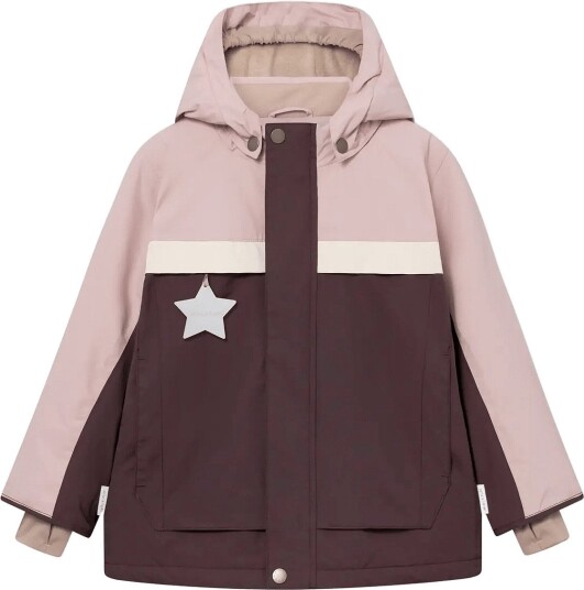 MINI A TURE Matwaldo Fleece Lined Winter Jacket. Grs AUBERGINE ADOBE ROSE 128