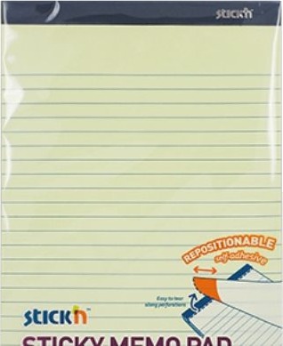 Notepad Bnt Stick´N Sticky Memo Gul 178X254mm