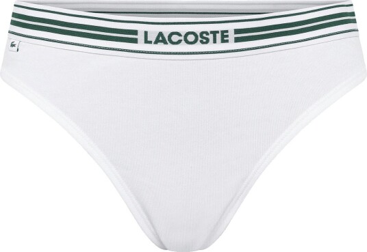 Lacoste Stretch Cotton Thongs - WHITE - L