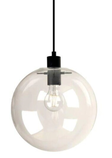 NorDesign Viola takpendel 25 cm - Svart/klar