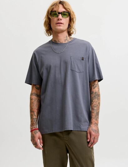 Jack & Jones Jjedover Slub Tee Ss Noos Grey XL
