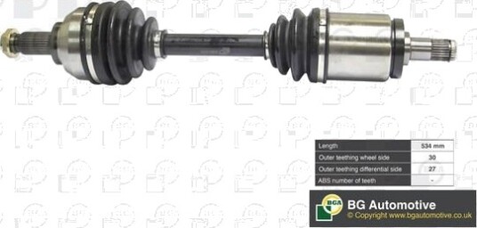 BGA DS0916L Drivaksel BGA DS0916L Drivaksel