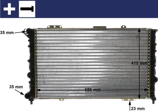 Radiator, motorkjøling MAHLE CR 1410 000S
