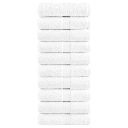 Premium vaskehåndklær SOLUND 10 stk hvite 30x30 cm 600 g/m² Premium vaskehåndklær SOLUND 10 stk hvite 30x30 cm 600 g/m²