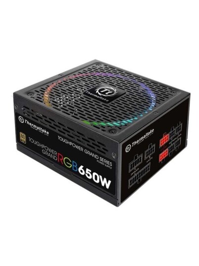 Thermaltake ToughPower Grand RGB 650W Gold Strømforsyning (PSU) - 650 Watt - 140 mm - 80 Plus Gold sertifisert Thermaltake ToughPower Grand RGB 650W Gold Strømforsyning (PSU) - 650 Watt - 140 mm - 80 Plus Gold sertifisert