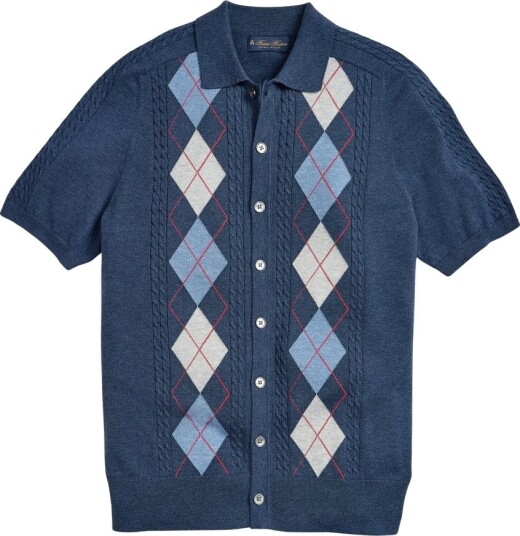 Brooks Brothers Herre Strikkevarer Blå XL,