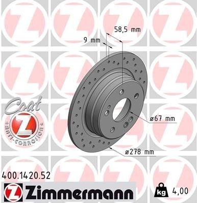 ZIMMERMANN 400.1420.52 Bremseskive
