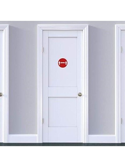 HERMA Information label: Mandatory sign Please keep distance Ø 10 cm self-adhesive removable