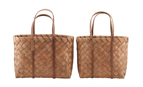 Kurver/Vesker, Beach, Brun, Sett med 2 ulike størrelser, (L: 40 cm, W: 20 cm, H: 30 cm,) (L: 50 cm, W: 22 cm, H: 30 cm) Kurver/Vesker, Beach, Brun, Sett med 2 ulike størrelser, (L: 40 cm, W: 20 cm, H: 30 cm,) (L: 50 cm, W: 22 cm, H: 30 cm)