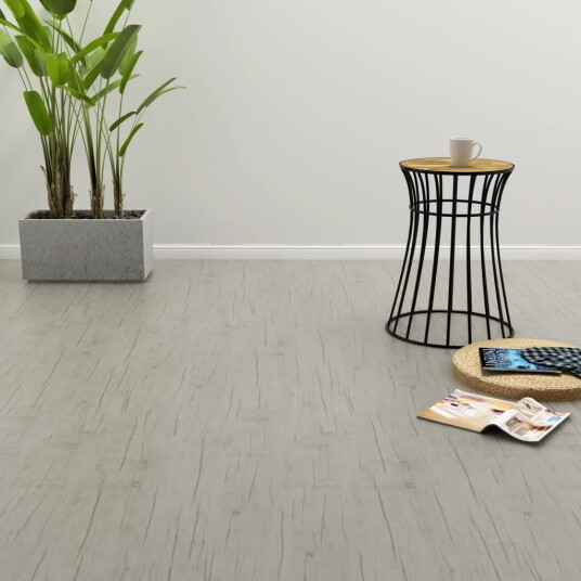 Selvklebende gulvplanker 4,46 m² 3 mm PVC vasket eik