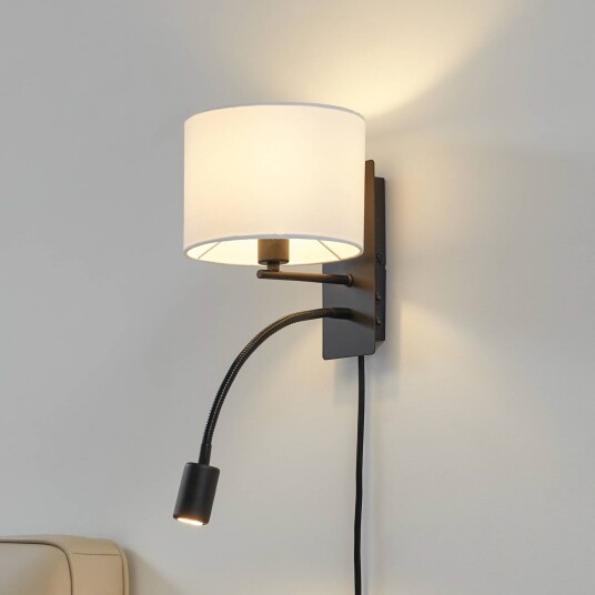 Lindby Florens vegglampe svart LED leselampe 23,5 cm Lindby Florens vegglampe svart LED leselampe 23,5 cm