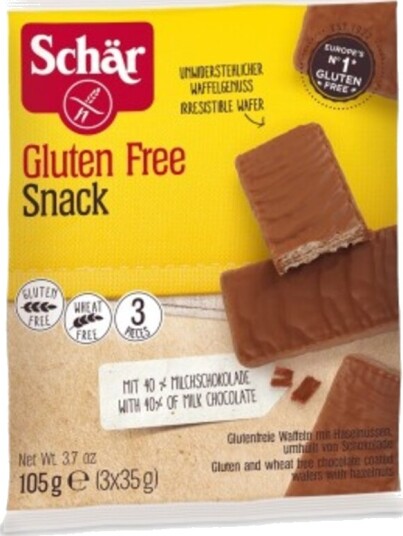 Schar snack sjokolade kjeks 3x35 g Schar snack sjokolade kjeks 3x35 g