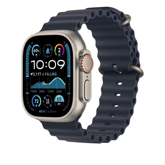 Apple 49mm Navy OceanBand Natural Titanium Finish