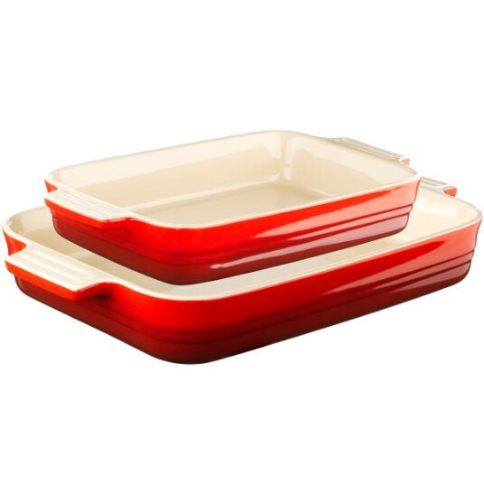 Le Creuset  Classic rektangulært fatsett 25+32 cm cerise