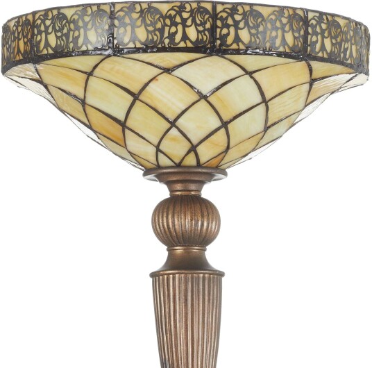 Clayre&Eef Tiffany gulvlampe DIAMOND Brun / rust Stue / spisestue Glass Tiffany Clayre&Eef Tiffany gulvlampe DIAMOND Brun / rust Stue / spisestue Glass Tiffany