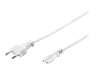 MicroConnect - Strømkabel - IEC 60320 C7 til Europlug - 5 m - hvit - Europa
