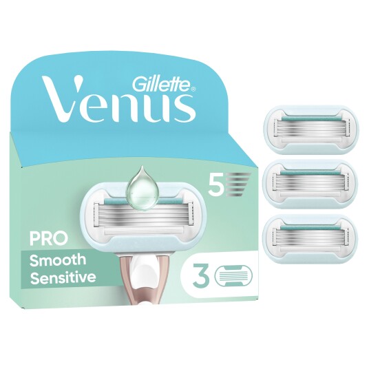 Gillette Venus Pro Smooth Sensitive Razor Blades 3 stk